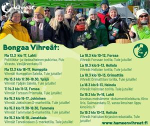 Bongaa vihreät Hämeessä